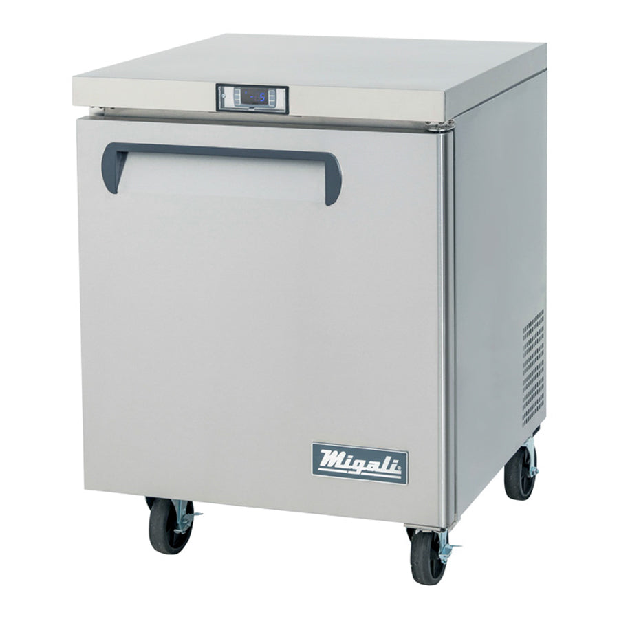 Migali Competitor Series Undercounter Freezer, reach-in, 27.5" W, 6.5 cu. ft. capacity, (1) solid hinged door