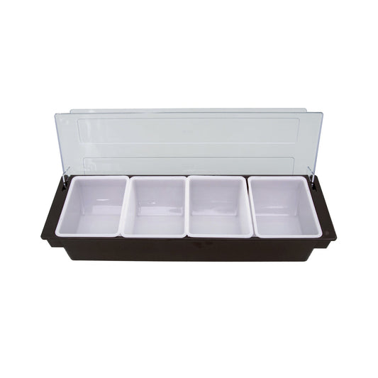 Condiment Holder Plastic 4-Compartment
