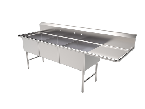 Evernew 18GA.304S/S sink 30"X99.10"X44"H