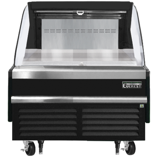 Everest Horizontal Open Air Merchandiser, 37 1/4" Length, 34 1/4" Depth, 41" Height - Black Exterior Model EOMH-36-B-35-S