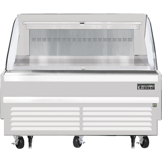 Everest Horizontal Open Air Merchandiser, 60" Length, 34 1/4" Depth, 41" Height - White Exterior Model EOMH-60-W-35-S