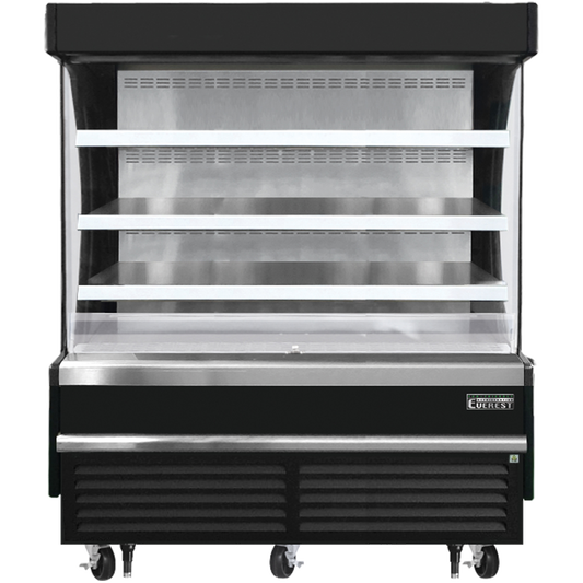 Everest Vertical Open Air Merchandiser, 60" Length, 28 3/8" Depth, 60 1/8" Height - Black Exterior Model EOMV-60-B-28-S