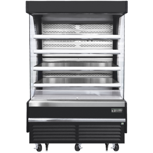 Everest Vertical Open Air Merchandiser, 60" Length, 34 1/4" Depth, 78" Height - Black Exterior Model EOMV-60-B-35-T