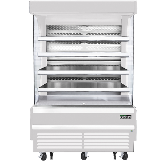 Everest Vertical Open Air Merchandiser, 60" Length, 34 1/4" Depth, 78" Height - White Exterior Model EOMV-60-W-35-T