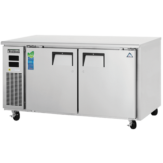 Everest 2 Door Undercounter 1/2 Ref & 1/2 Fzr Dual Temp, 59 1/2", 24" Depth Model ETRF2-24