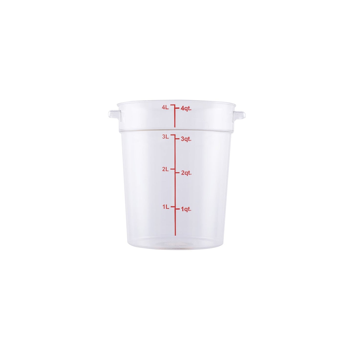 Food Storage Container Round PC Clear 4QT