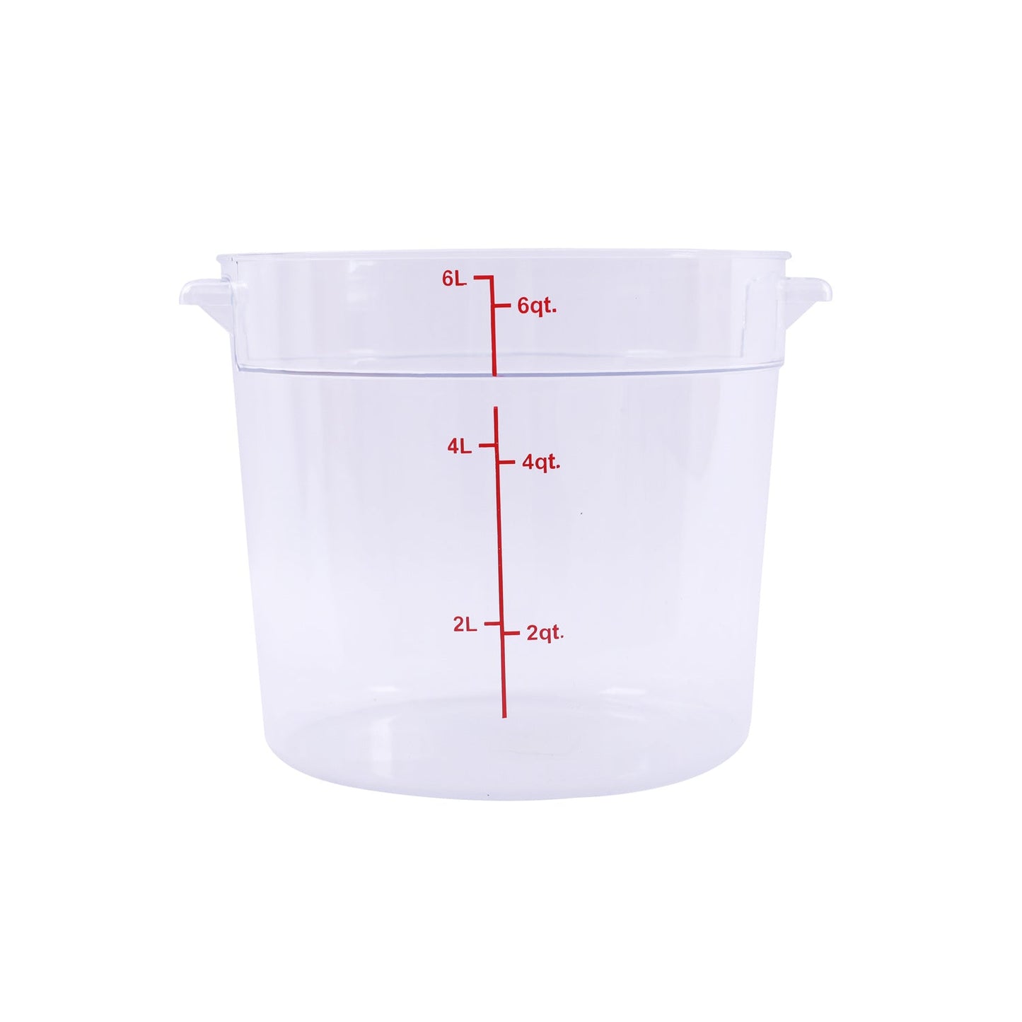 Food Storage Container Round PC Clear 6QT