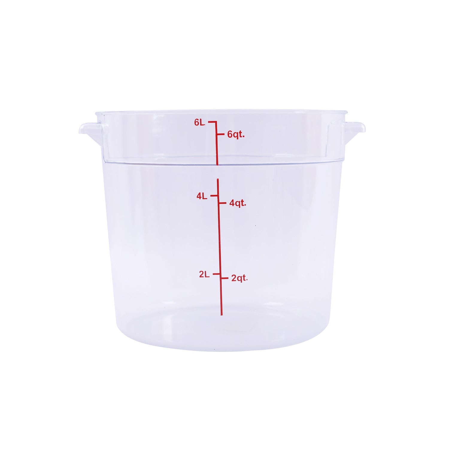 Food Storage Container Round PC Clear 6QT