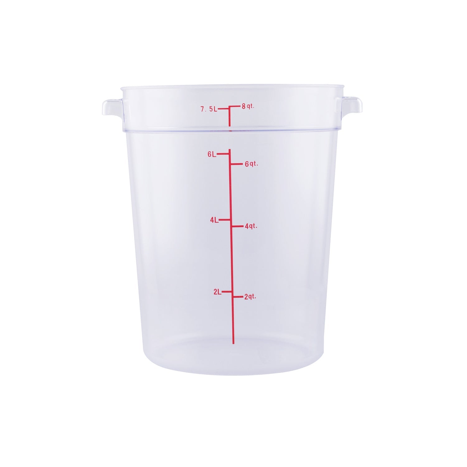 Food Storage Container Round PC Clear 8QT