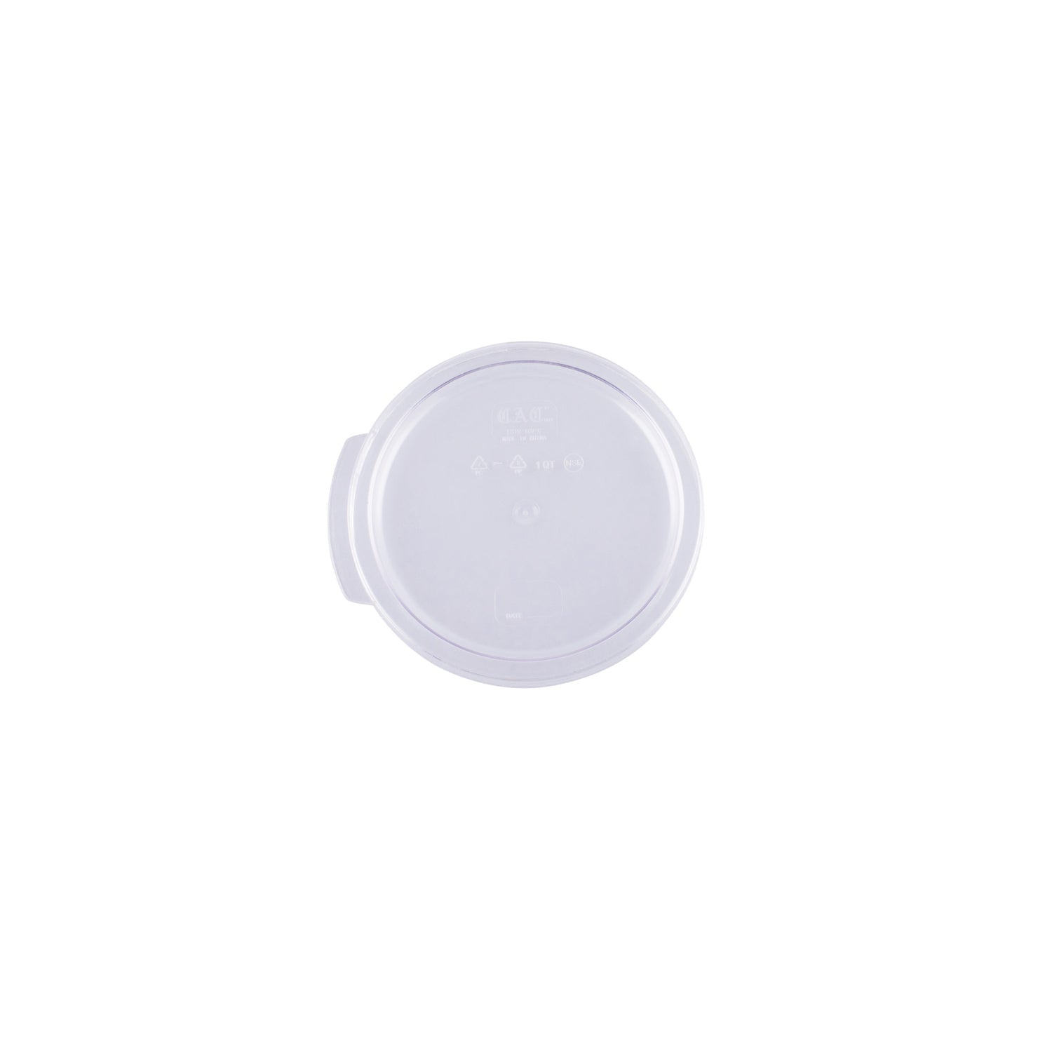 Cover Food Storage Container Round PC Clear for 1QT