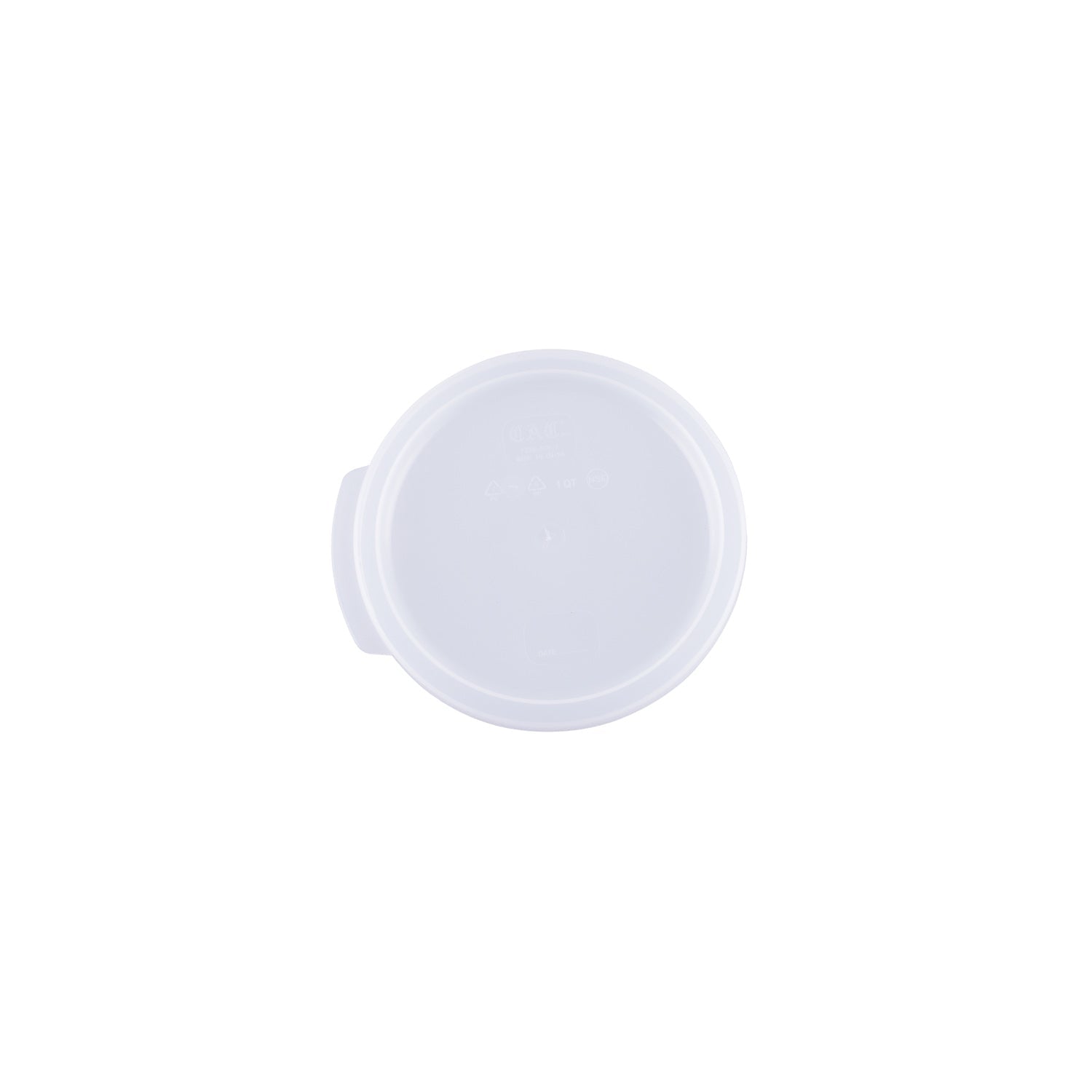 Cover Food Storage CTR. Round PP Trans. for 1QT