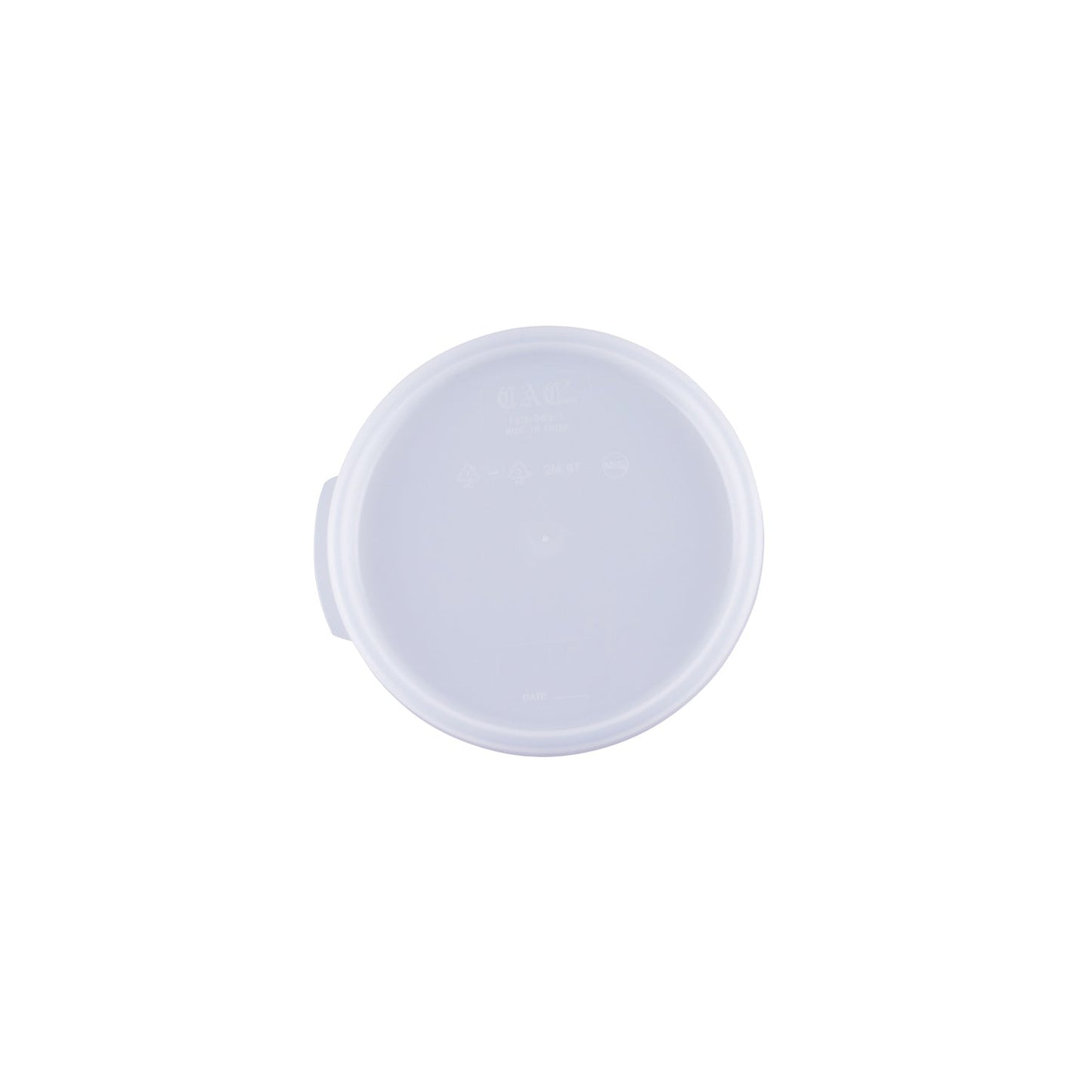 Cover Food Storage CTR. Round PP Trans. for 2QT&4QT