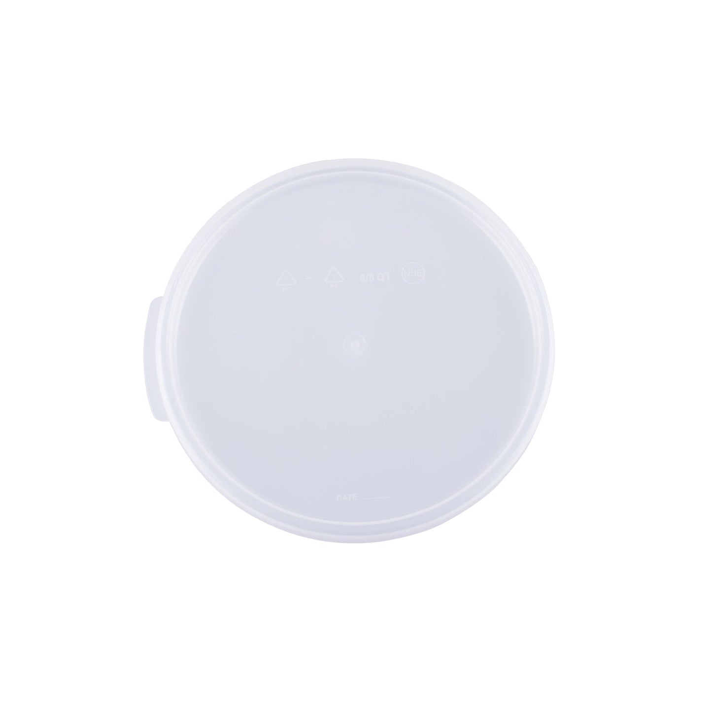 Cover Food Storage CTR. Round PP Trans. for 6QT&8QT