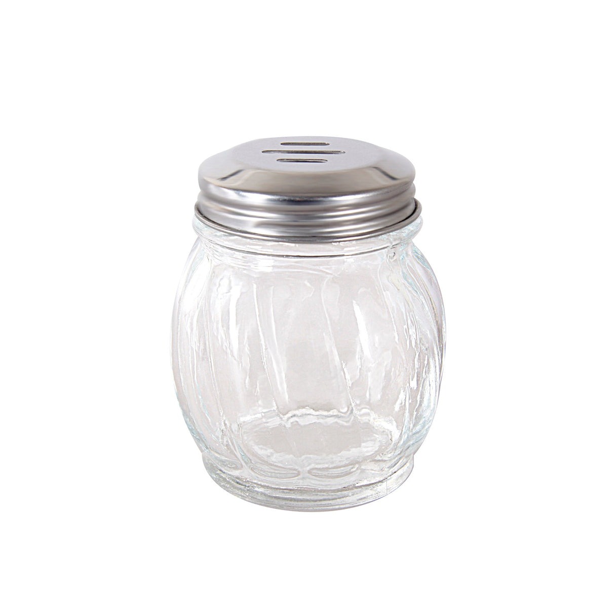 Cheese Shaker Glass W/ SS Slotted Top 6oz