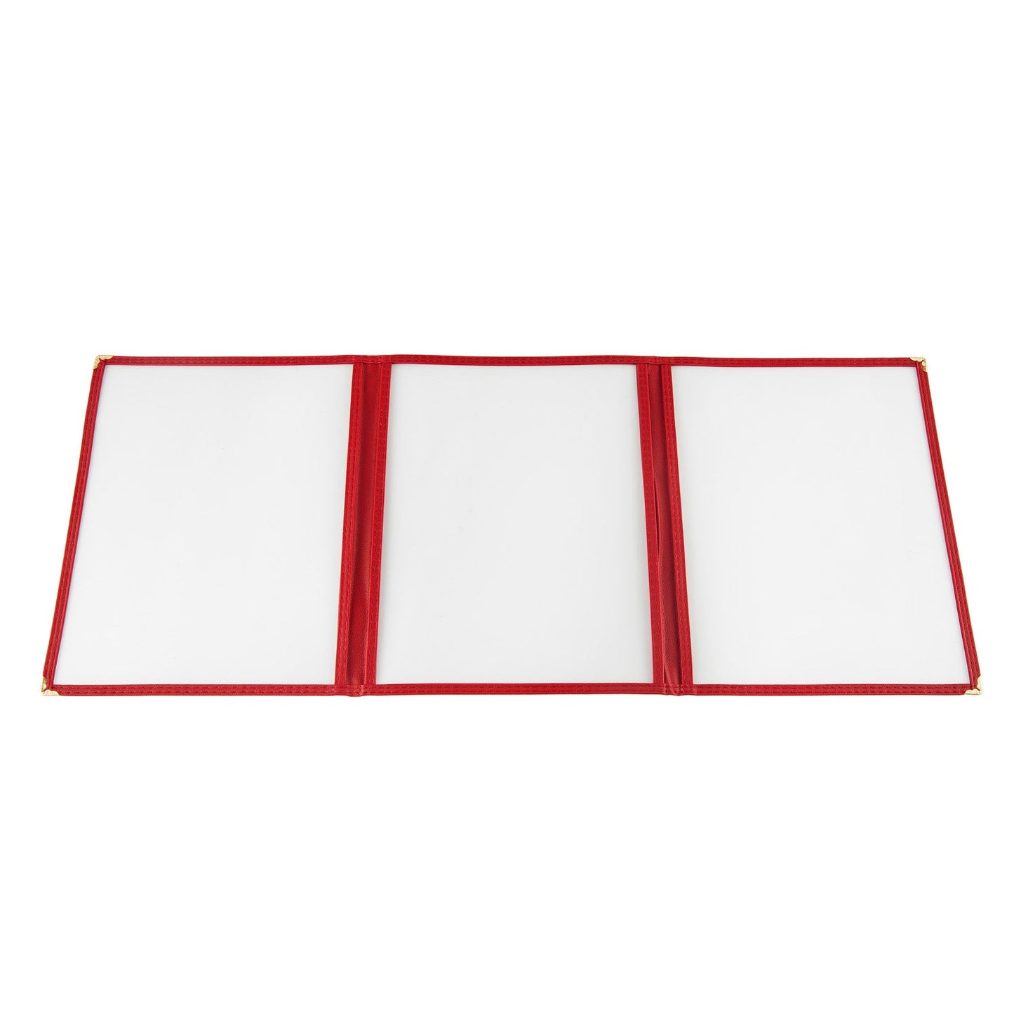 Menu Cover 3-Pocket Red 8-1/2x11"
