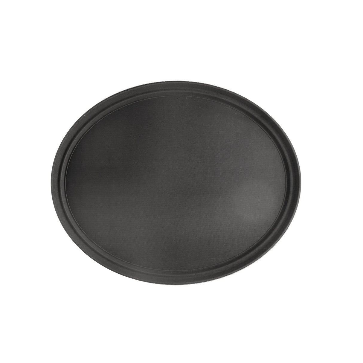 Tray Super Plastic Oval Black 27x22"