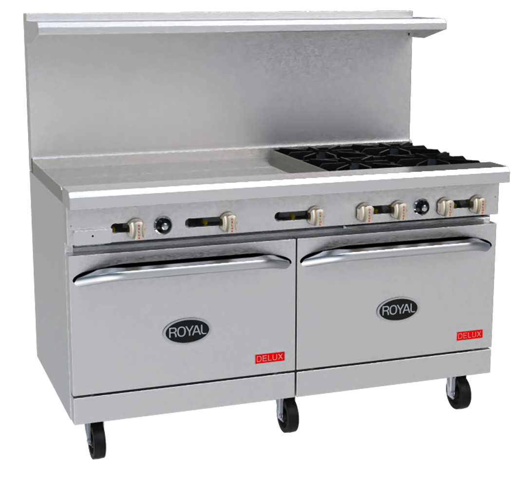 Royal Range RDR-4G36 Range, 60", 4 Burners, 36" Griddle