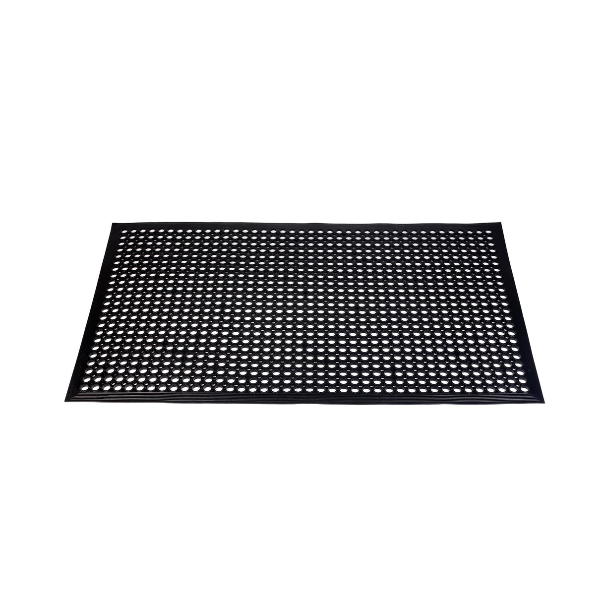 Floor Mat Rubber Beveled Edge Black 5x3'