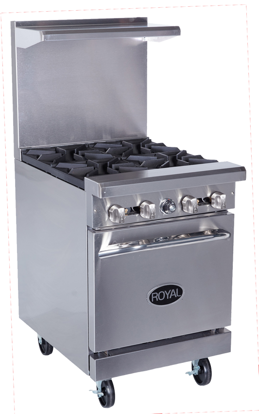 Royal Range RR-4 Range, 24", 4 Open Burners