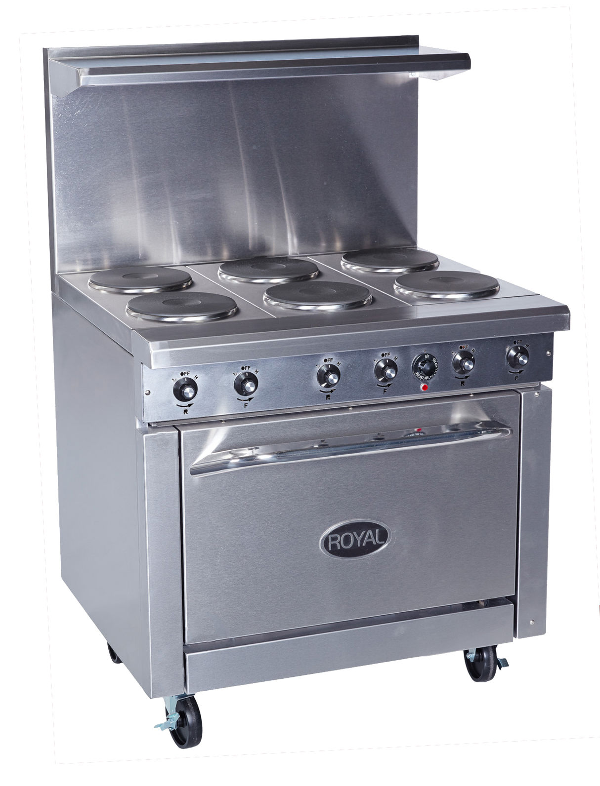 Royal Range RRE-6 Range, 36", 6 Round Hot Plates