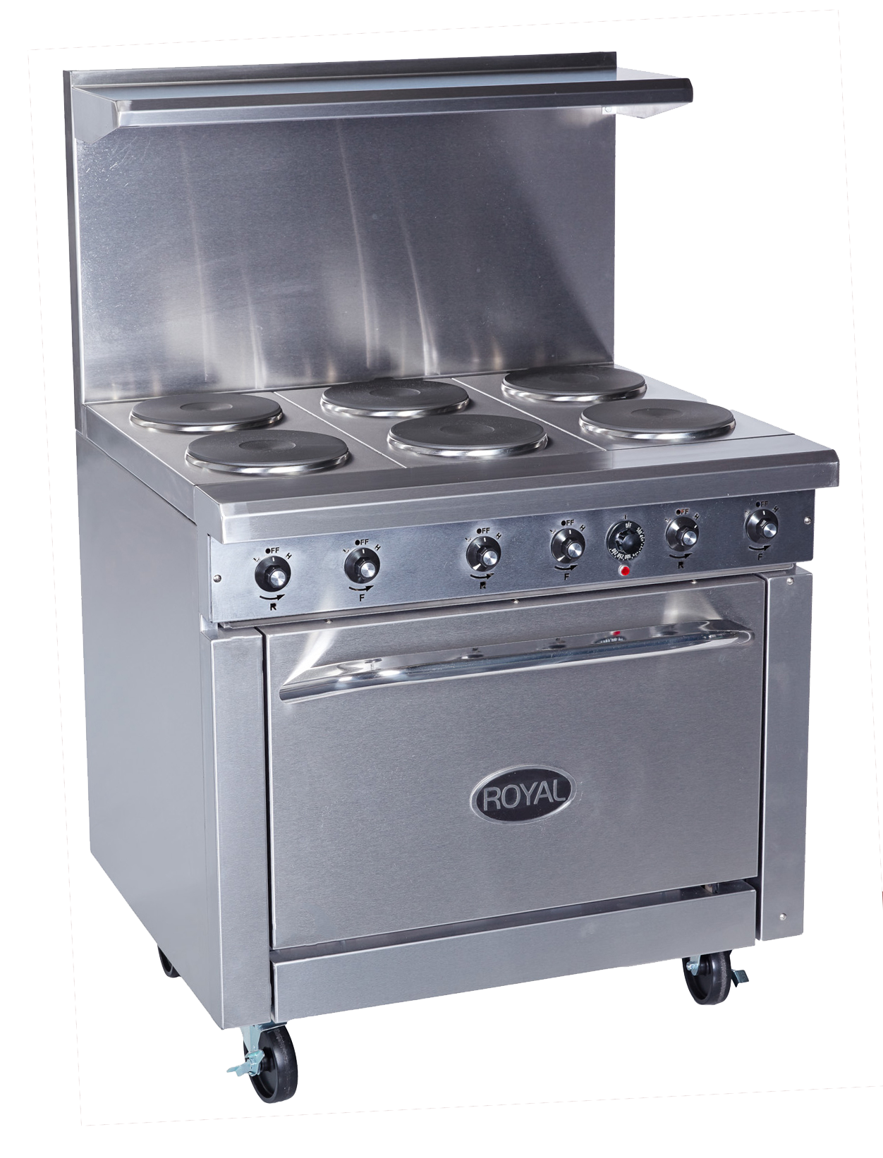 Royal Range RRE-6 Range, 36", 6 Round Hot Plates