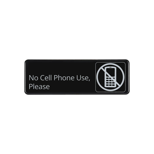 Sign Compliance EN No Cell Phone Use, Please 9x3"H
