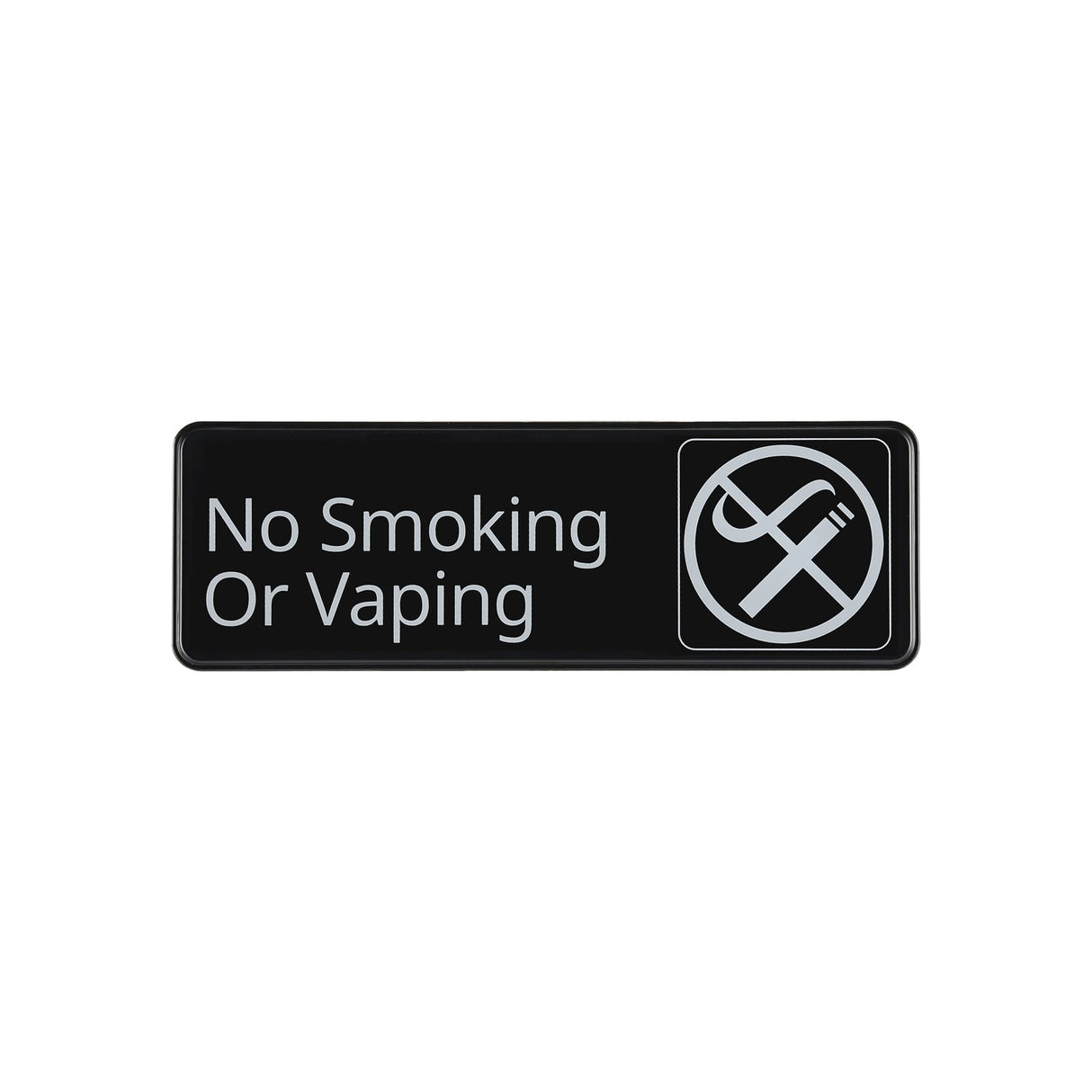 Sign Compliance EN No Smoking or Vaping 9x3"H