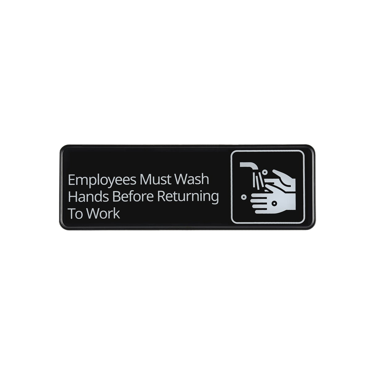 Sign Compliance EN Employees Must Wash...Returning to Work 9x3"H