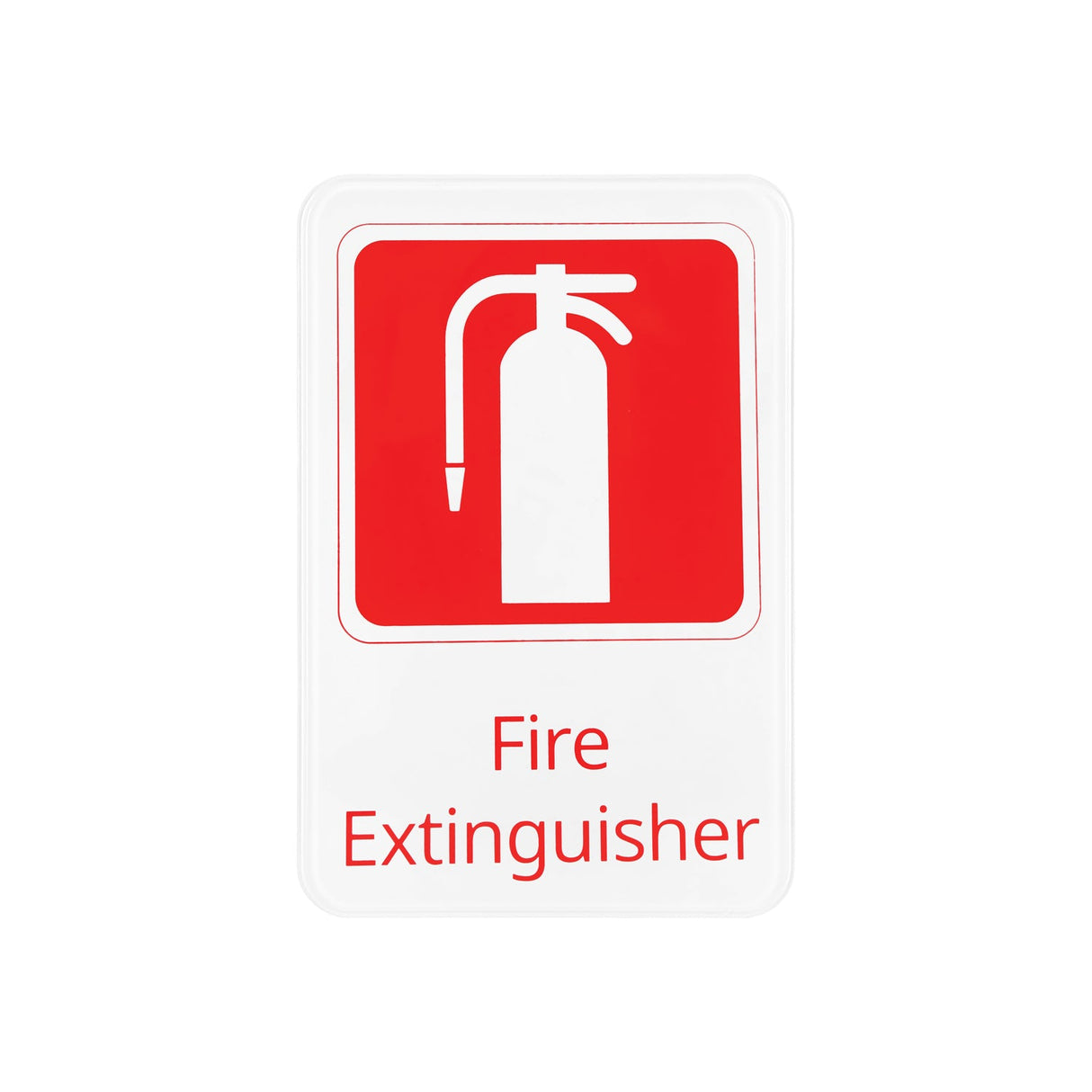 Sign Compliance EN Fire Extinguisher White 6x9"H