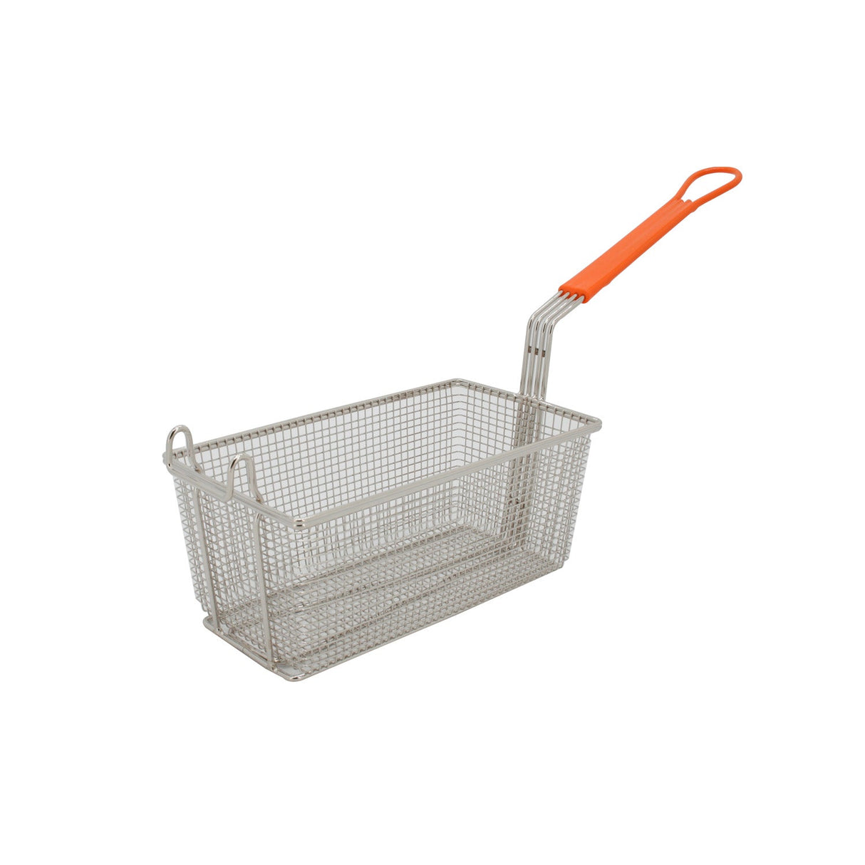 Fry Basket Nickel-Plt 12-1/4x6-1/2x5-5/8" Orange Hdl