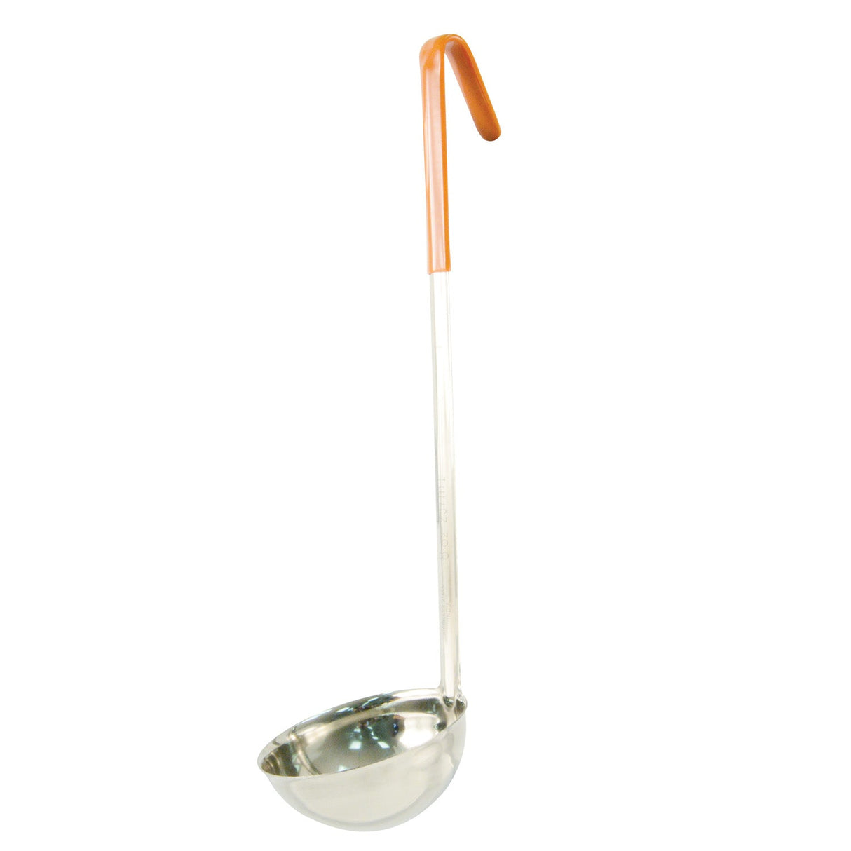 Ladle SS One-Piece W/ Orange Hdl 8oz