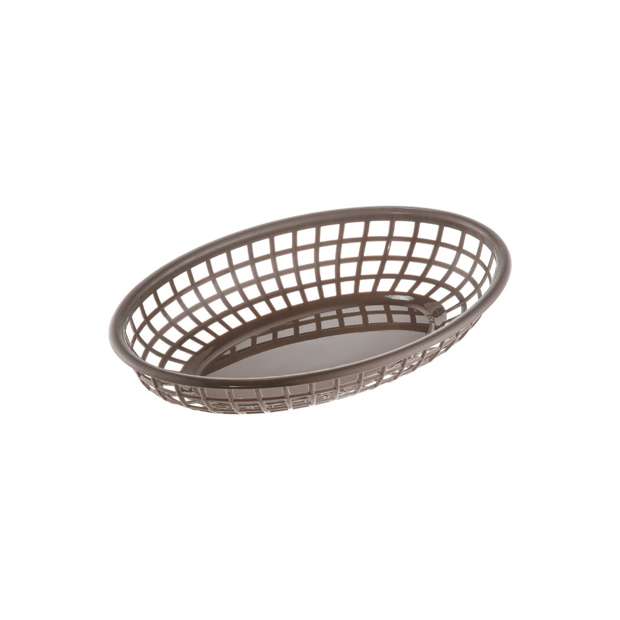 Fast Food Basket PP Oval Brown 9-1/4"L