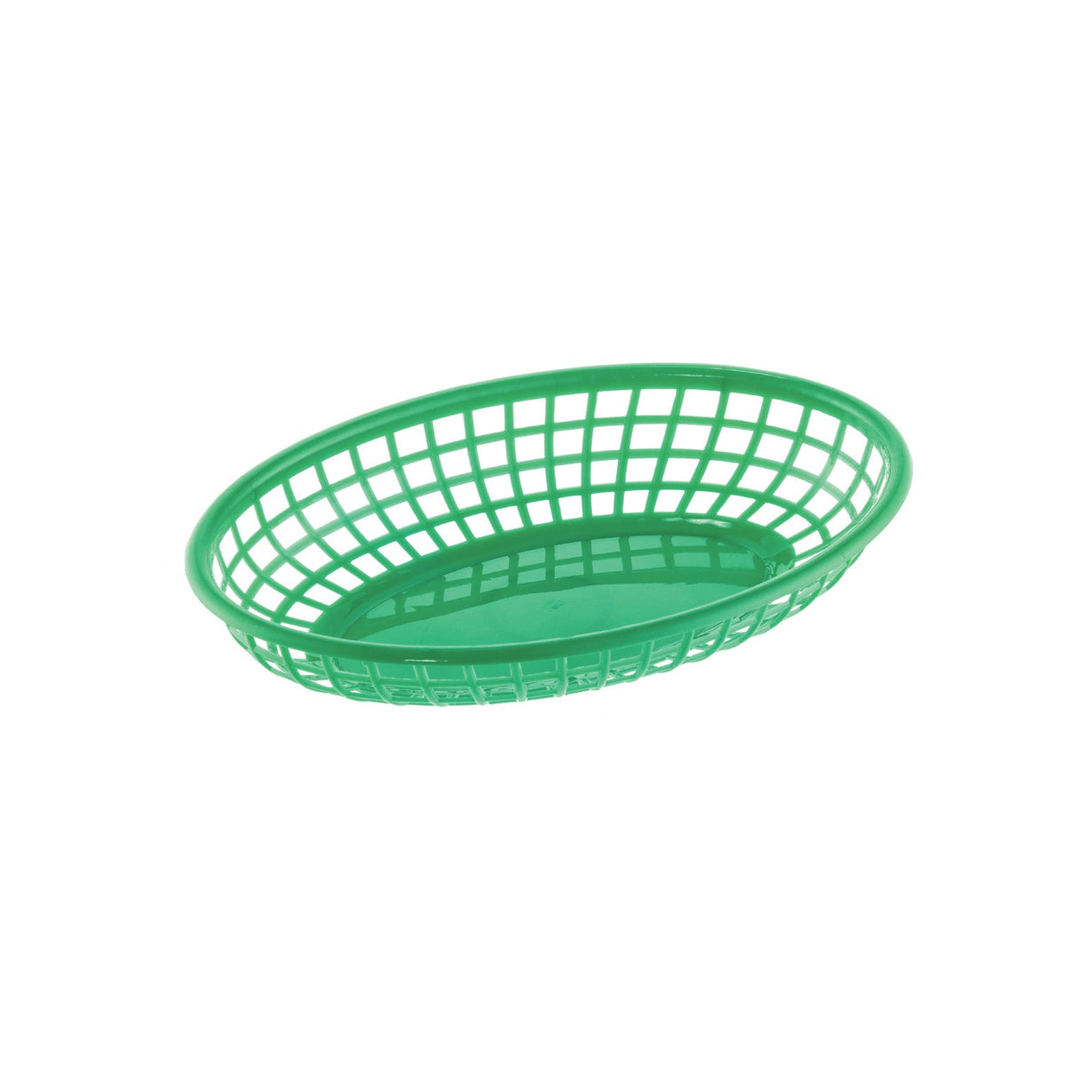 Fast Food Basket PP Oval Green 9-1/4"L