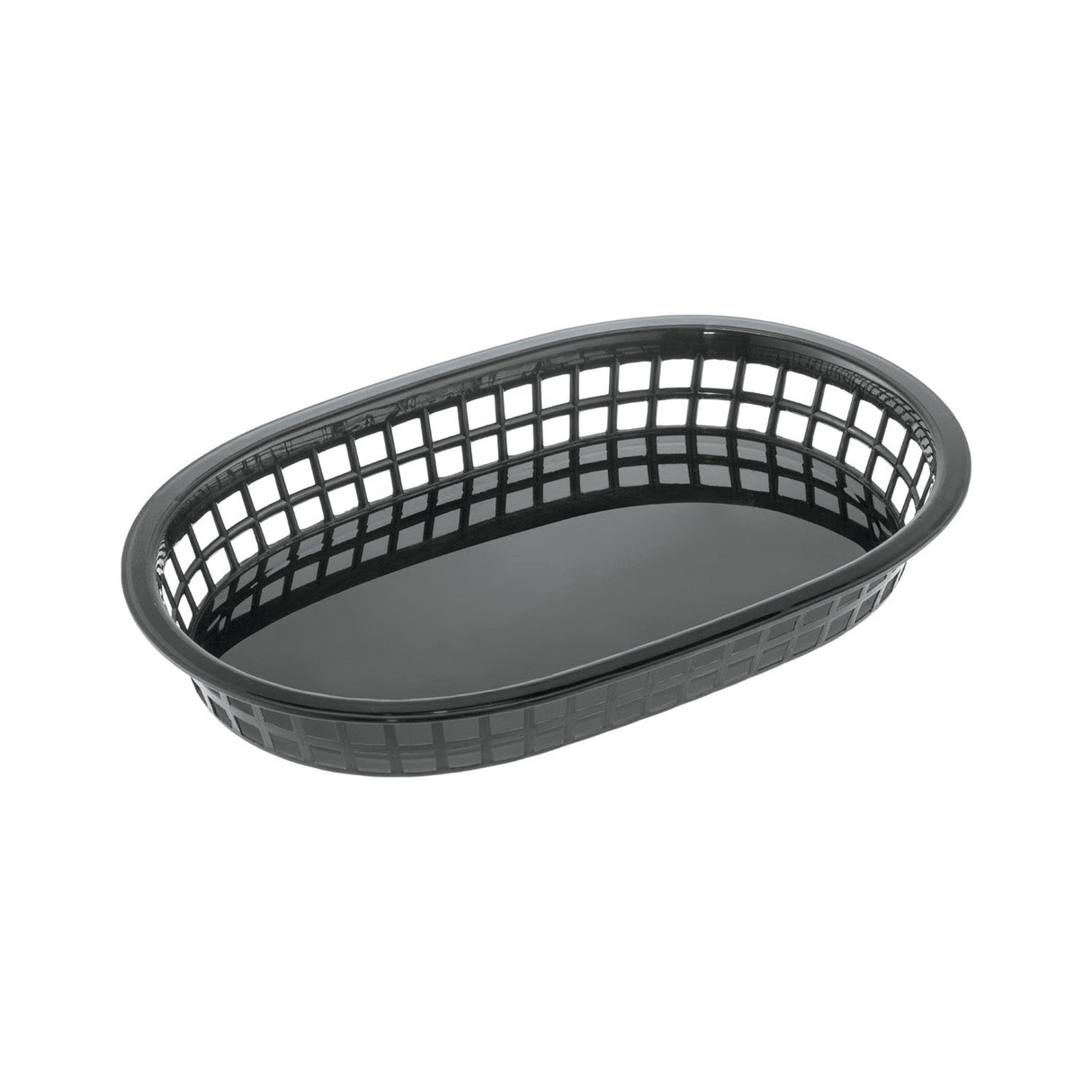 Fast Food Basket PP Oblong Black 10-7/8"L