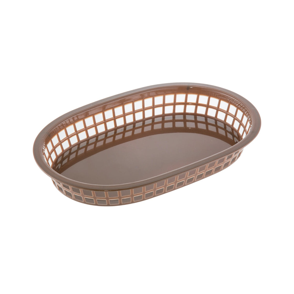 Fast Food Basket PP Oblong Brown 10-7/8"L