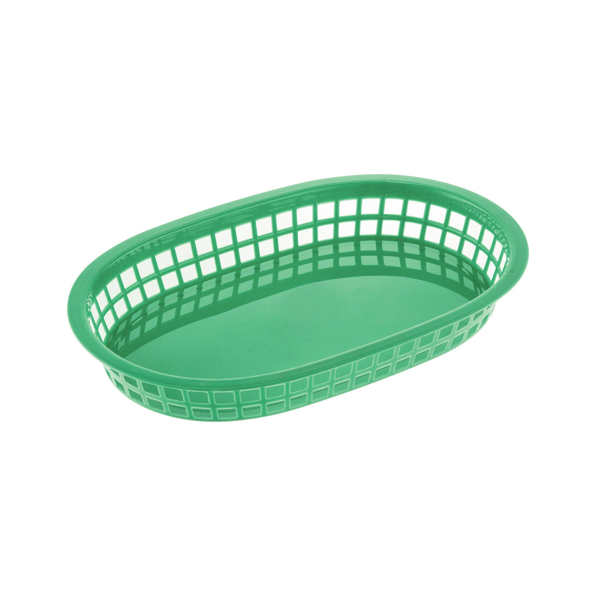 Fast Food Basket PP Oblong Green 10-7/8"L