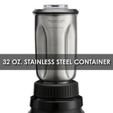 Waring BEVBASIX™ COMMERCIAL BAR BLENDER WITH 32 OZ. STAINLESS STEEL CONTAINER  Model: BB145S