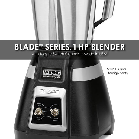 Waring WARING BLADE SERIES 1 HP BLENDER WITH TOGGLE SWITCH CONTROLS AND STAINLESS STEEL CONTAINER – MADE IN THE USA*  Model: BB300S