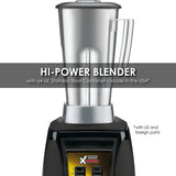 Waring HI-POWER BLENDER WITH 64 OZ. STAINLESS-STEEL CONTAINER – MADE IN THE USA*  Model: WFP14S