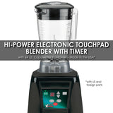 Waring HI-POWER ELECTRONIC TOUCHPAD BLENDER WITH TIMER AND 64 OZ. COPOLYESTER CONTAINER – MADE IN THE USA* Model: MX1100XTX