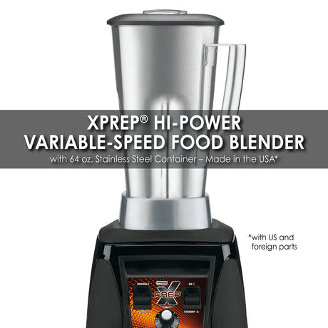 Waring X-PREP HI-POWER VARIABLE-SPEED FOOD BLENDER WITH 64 OZ. STAINLESS-STEEL CONTAINER – MADE IN THE USA* Model: MX1200XTS