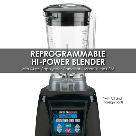 Waring REPROGRAMMABLE HI-POWER BLENDER WITH 64 OZ. COPOLYESTER CONTAINER – MADE IN THE USA*  Model: MX1300XTX