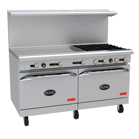Royal Range RR-6RG24 Range, 60", 6 Burners, 24" Griddle
