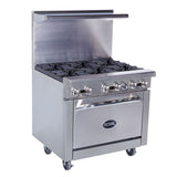 Royal Range RR-6-C Range, 36", 6 Open Burners