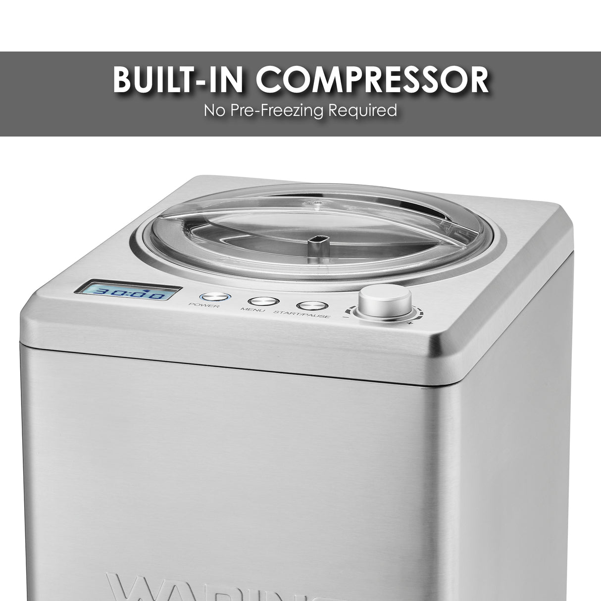 Waring 2.5-QUART COMPRESSOR ICE CREAM MAKER Model: WCIC25