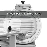 Waring 12" PROFESSIONAL FOOD SLICER, SILVER  Model: WCS300SV