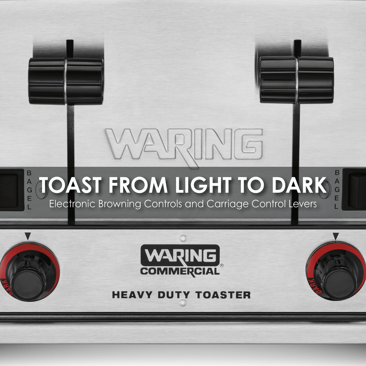 Waring HEAVY-DUTY 4-SLOT SWITCHABLE BREAD & BAGEL TOASTER  Model: WCT850RC