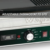 Waring DOUBLE ITALIAN-STYLE PANINI/FLAT GRILL WITH TIMER - 240V  Model: WDG300T