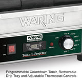 Waring COMPACT ITALIAN-STYLE FLAT GRILL WITH TIMER - 120V  Model: WFG150T