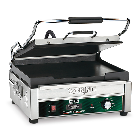 Waring FULL SIZE 14" X 14" FLAT TOASTING GRILL WITH TIMER - 120V Model: WFG275T